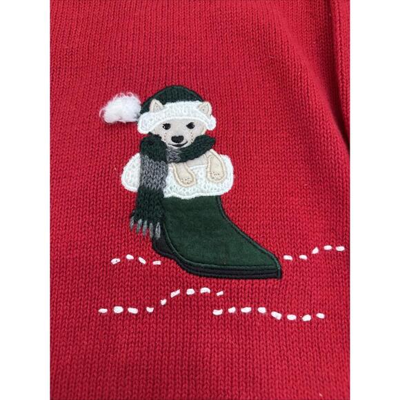 VTG Crazy Horse Claiborne Winter Sweater Sz M Dogs In Sweaters Dog Lover Novelty - Picture 8 of 8